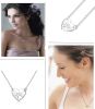 925 Sterling Silver Heart Necklace for Girls Womens Dog Paw Pendant Necklace Love Chain 16''+2''