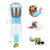3 in1 Dog Outdoor Water Bottle,Portable Water Dispenser with Food Container,Poop Bag√ó3,Carbon Filter√ó2,Leak Proof Lock for Cat,Puppy and Other Pets