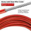 Dog Tie Out Cable Long Dog Leash Chew Proof Lead Dog Chain with Durable Spring 360¬∞ Rotatable Clips PVC Case for Outside Yard Caming