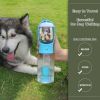 3 in1 Dog Outdoor Water Bottle,Portable Water Dispenser with Food Container,Poop Bag√ó3,Carbon Filter√ó2,Leak Proof Lock for Cat,Puppy and Other Pets